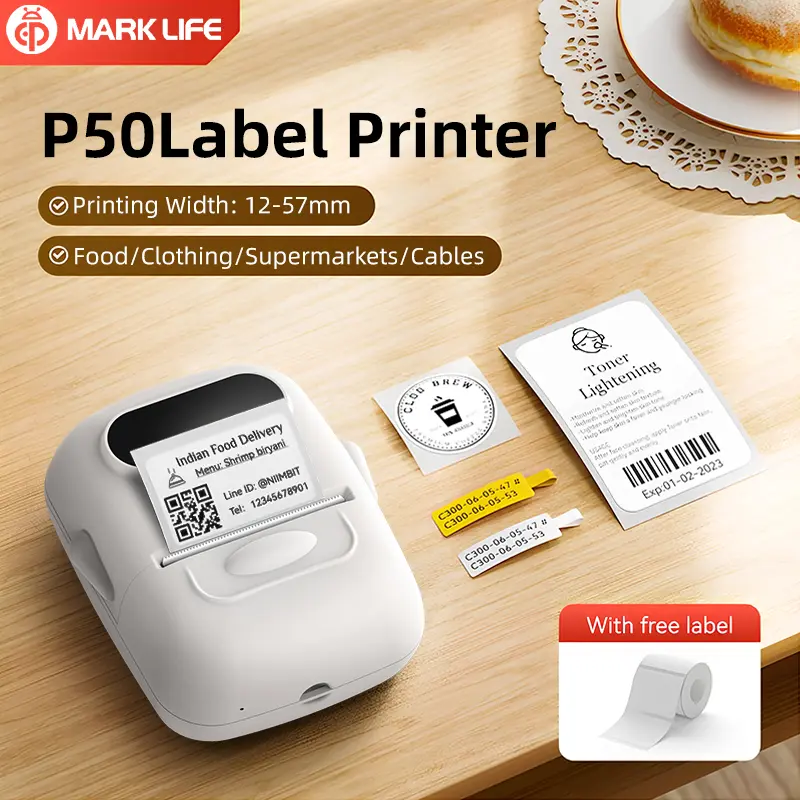 Label Maker, label printer, portable wireless Bluetooth printer, can print item labels, product labels, document labels, food stickers, etc. Compatible with Apple and Android. Black Friday .home