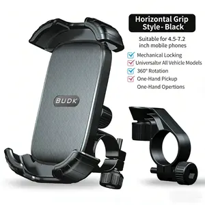 Bike Phone Holder, Bicycle Cycling Mount with 360° Rotation, 1-Handed Grip, Portable Operation, Fits 4.5–7.2 Inch Phones, Navigation Stand, Bike Accessories, Accessories for Bicycle