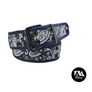 Navy Bandana cloth belt/y2k belt/men belt/ women belt/ unisex belt/party belt