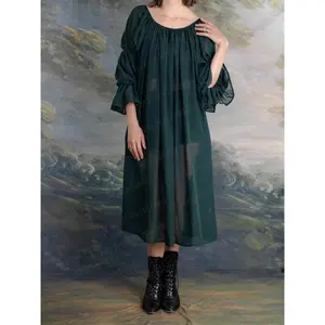 Forest Green Chiffon Chemise