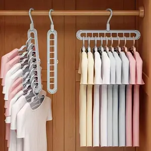Foldable Multi-hole Clothes Hanger, 1 Count Space Saving Drying Rack for Home, Dorm, and Travel, Ideal for Trousers, Shirts, and Skirts, Organiser