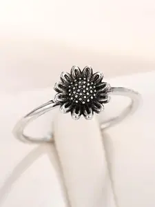 Vintage Sunflower Design Ring, Flower Decor Ring for Women, Fashion Jewelry for Party, Daily Clothing Decor for Girl, Vintage Rings