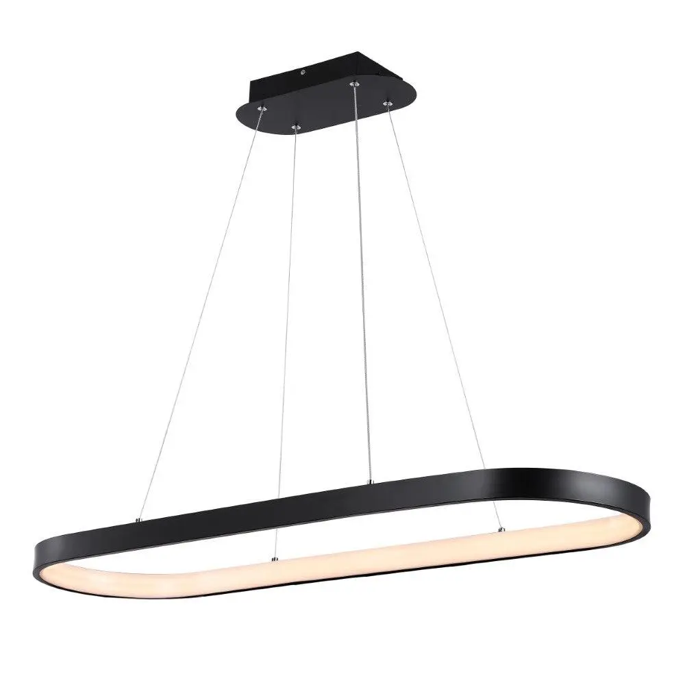 JONATHAN Y Gatsby Coastal Adjustable Iron Rustic Glam ETL Listed Integrated LED Pendant - Artistic Design Ceiling Lighting with Long Oval Ring, Integrated LED Technology, Cables for Living Room, Kitchen, Office, Modern Dining Room