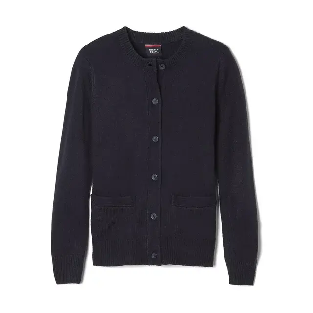 French Toast Girls Anti-Pill Crewneck Cardigan