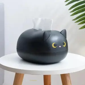 Cute Cartoon Cat Shaped Tissue Box Multifunctional Paper Napkin Holder Stylish Household Decor Storage Box Practical Tissue Dispenser for Living Room Kitchen Home Desktop Decoration