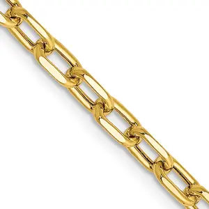 14K 3.7mm 18In Semi-Solid D/C Open Link Cable Chain