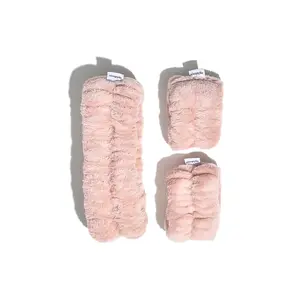 Women's Puffy 2-Piece Hair Protection Set - Cloudpuff Rose Headband and Wristband