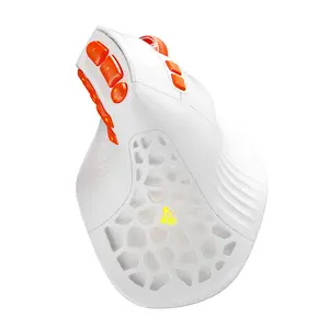SOLAKAKA E9 PRO 45° Vertical MMO Gaming Mouse - Lightweight Ergonomic Tri-Mode 2.4G/BT/Wired Mouse for Gaming, 10 Side Buttons, PAW3395 36000 DPI, 45° Grip, RGB, 1000mAh Battery, PC Accessories, Customizable Backlighting Mouse