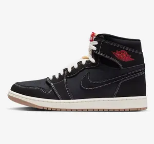 Air Jordan 1 Retro High OG Flight Club Black and Sail SKU: II9811-001 Sneaker Shoes Footwear Basketball Nike Trainer High Tops