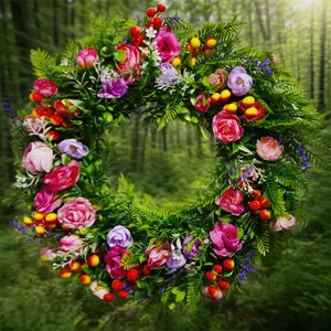 Spring/Summer Front Door Wreath | Daisy & Lavender Wildflower Wreath | Indoor/Outdoor Decor for Home, Farmhouse, Windows, Walls & Wedding