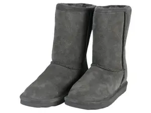 Bearpaw Winter Bootie for Women - Grey Water Resistant, Non-Slip, Lightweight, Comfortable Booties, Ideal for Winter Wear - Girl, Footwear