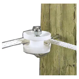 DARE PRODUCTS 3283 Equi-Rope Metal Corner Post Bracket Kit, Adjustable Bracket, Insulators, Hex Nuts, Metal Bracket