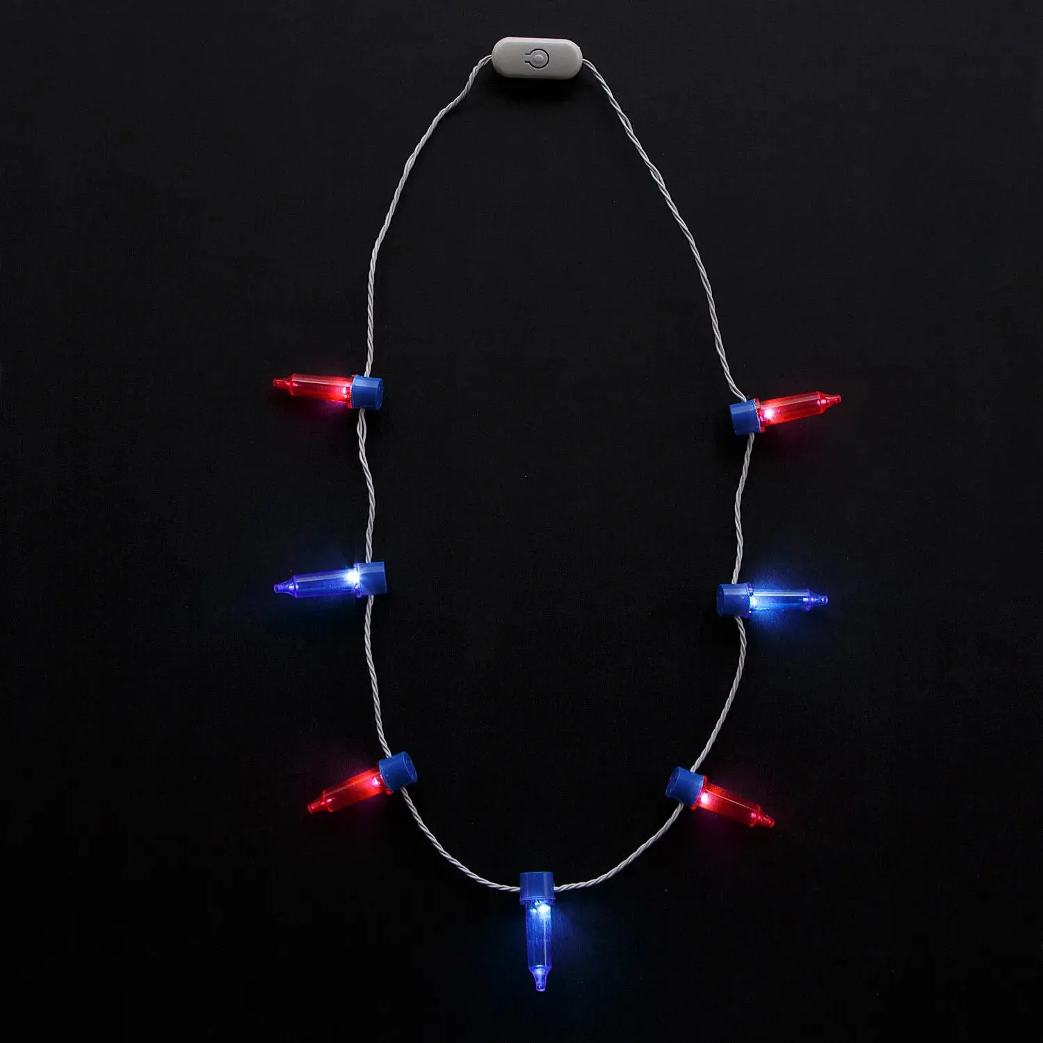 Patriotic Light String Light-Up Necklaces - 34", 6 Pcs