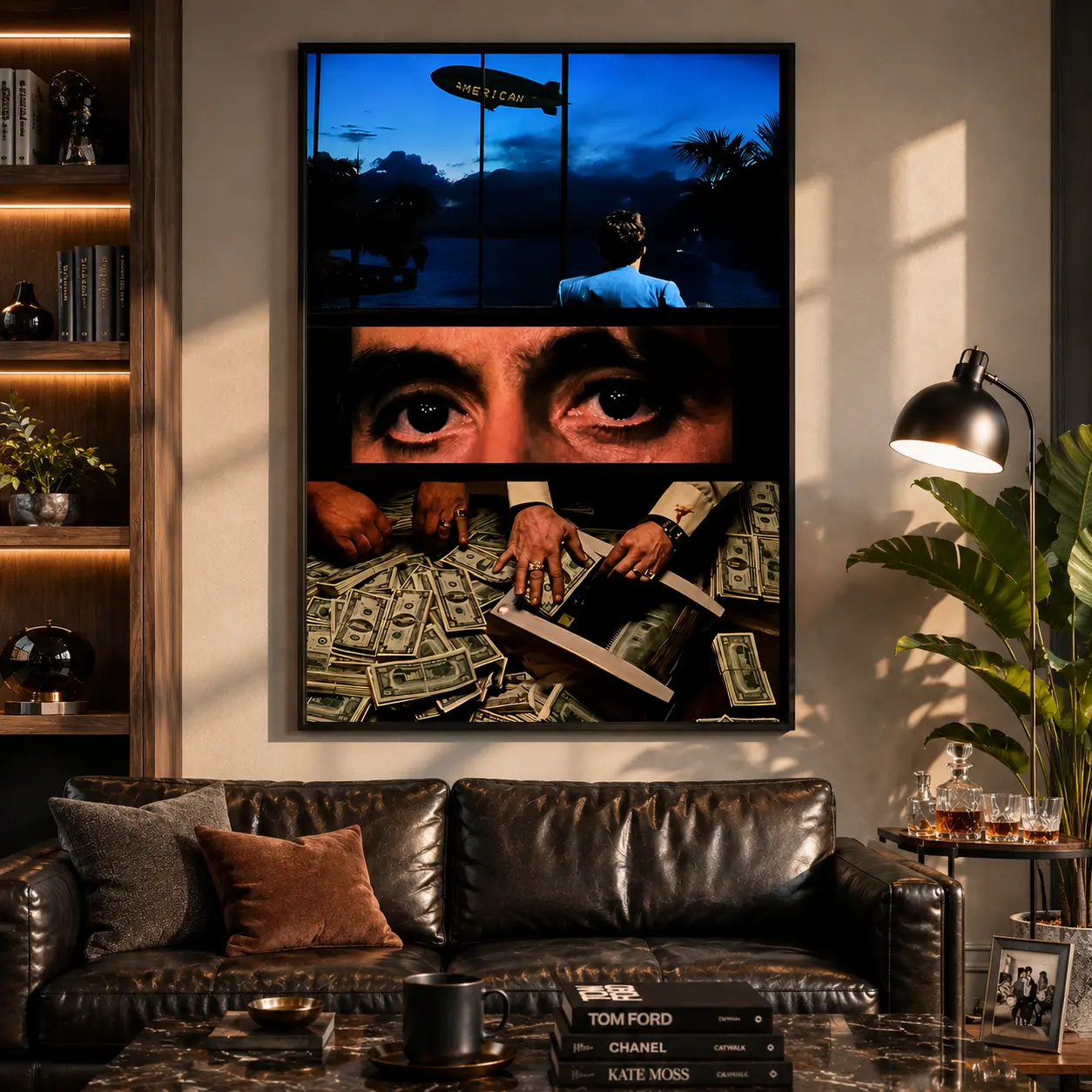 Scarface Movie Poster Canvas Print - Wood-Framed or Unframed Gangster Film Wall Art, Modern Cool Design Home Decoration, Hanging Decor for Living Room, Perfect Gift for Movie Lovers