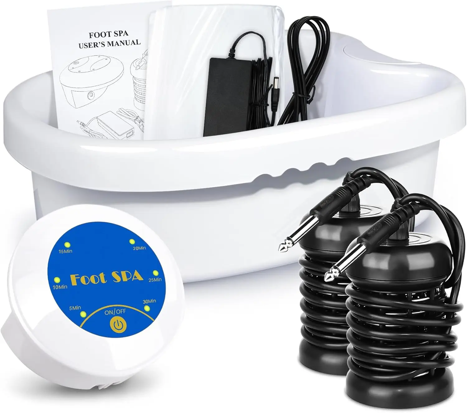 Ionic Foot Bath Detox Machine, Portable Ion Foot Detox Machine, Foot Spa Bath Cleanse Machine for Home Use, Detox Foot Bath Soak Tub, 2 Supper Arrays Comfort Liners