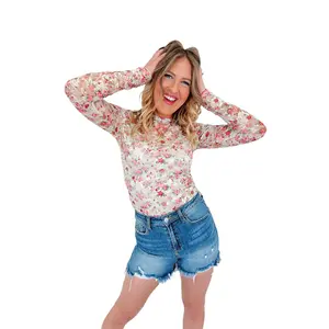 Flourish Floral Mesh Top - Pink