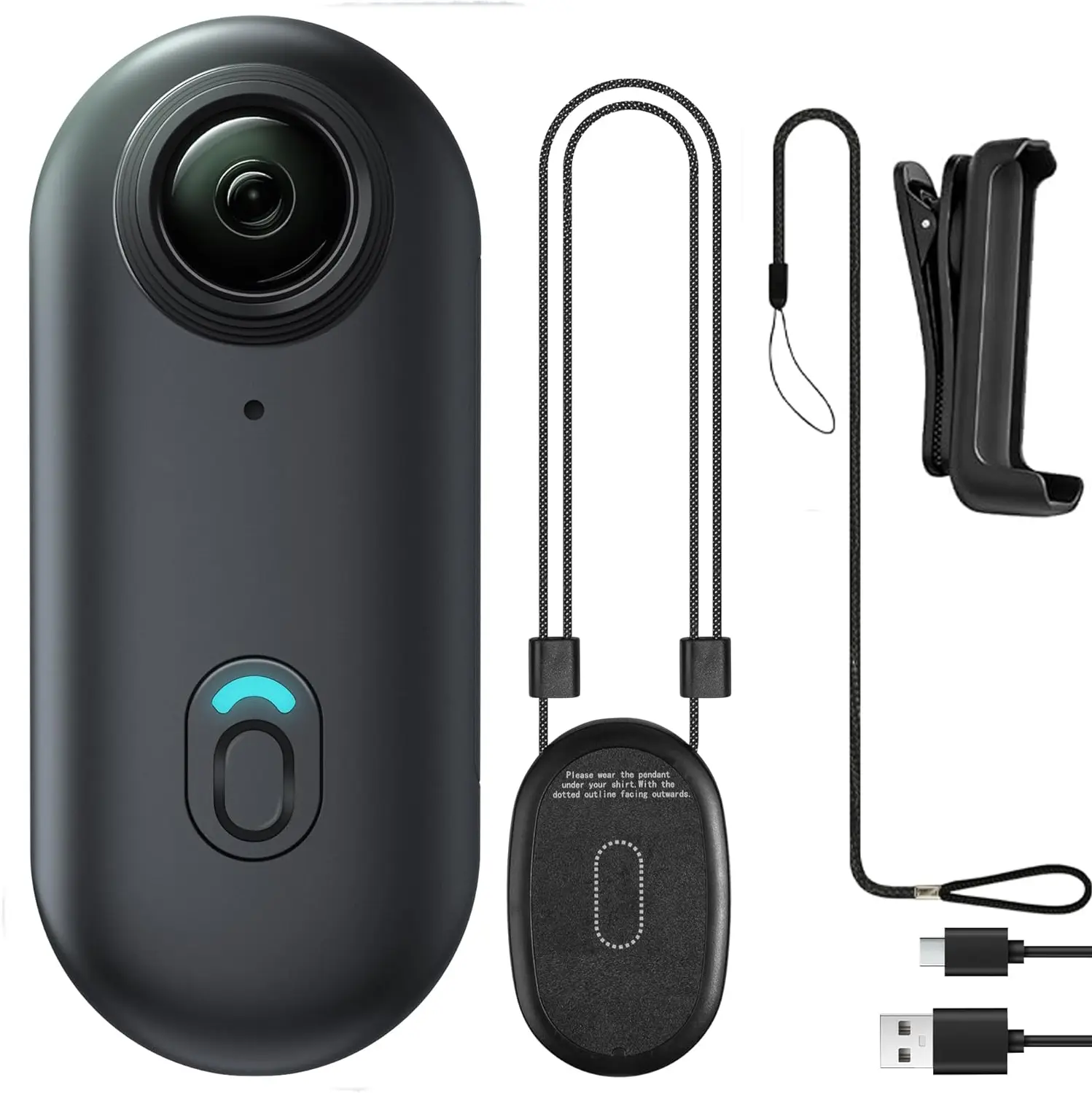 4K Mini Action Camera, Pocket-Size Portable Sports Camera with 120° Wide Angle, Body Cam for Travel, Vlogging & Outdoor Use