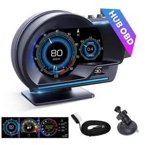 RIMOODY Car Head Up Display - HD LED Smart Dashboard with GPS, Speedometer, Date & Multiple Alarm Functions, Car Smart Display, Vehicle Accessories, Cars Accessories