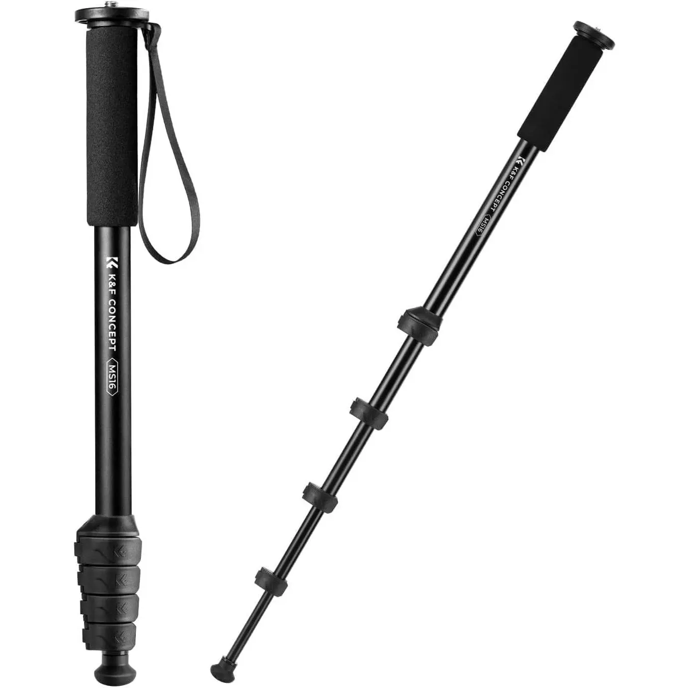 K&F CONCEPT 63 in Aluminum Camera Monopod, 5-Section Height-Adjustable Lightweight Portable Camera Accessory, 11lb Payload for Photography, Accessories