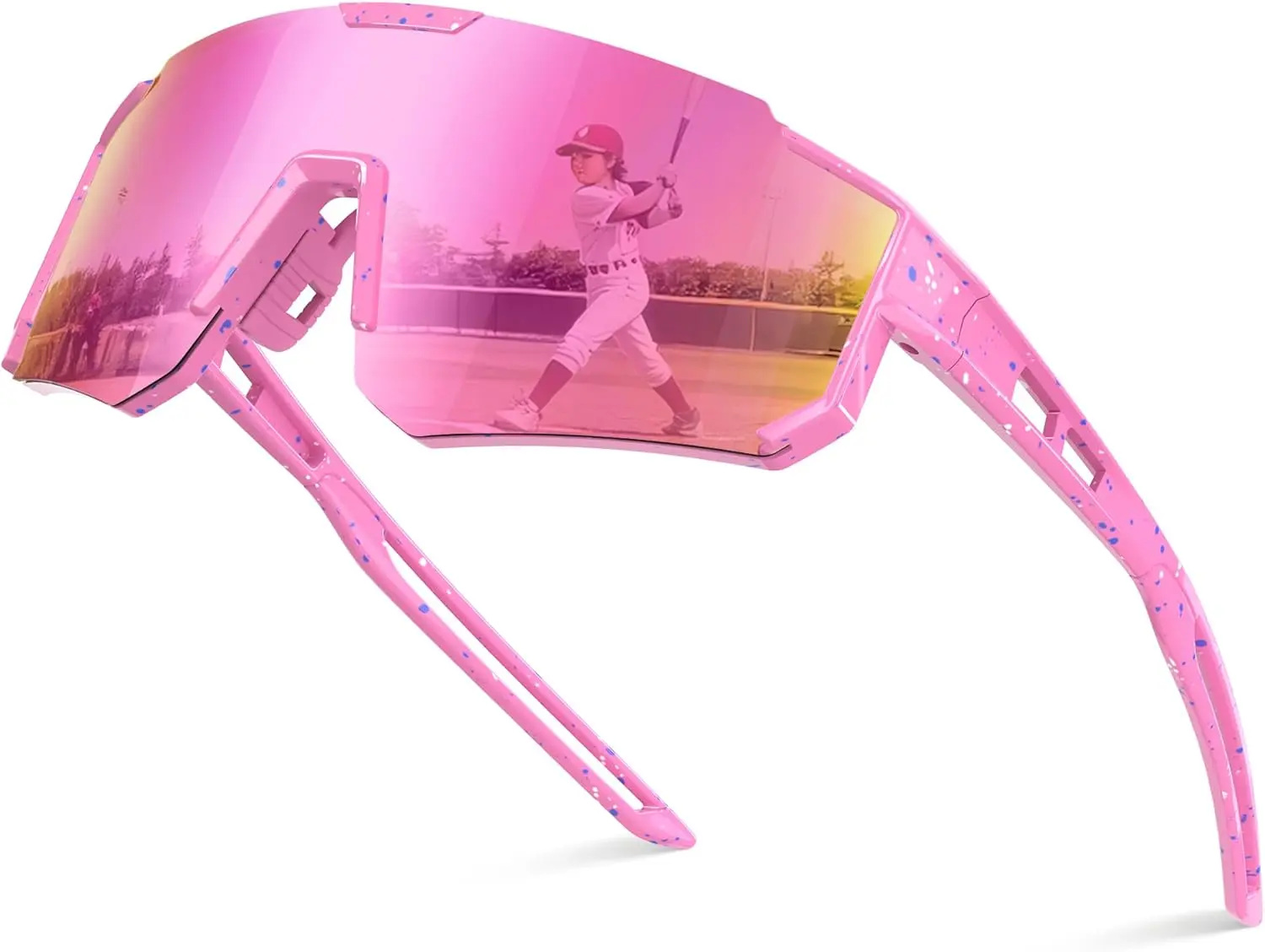 Kids Polarized Sunglasses for Boys & Girls, Youth Baseball Softball Cycling Sports Sunglasses UV Protection Ages 3-12