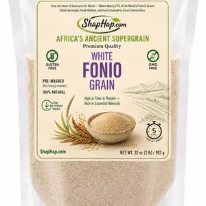 White Fonio Grain - 2lb Pre-Washed Ancient African Super-Grain, Gluten-Free, Vegan