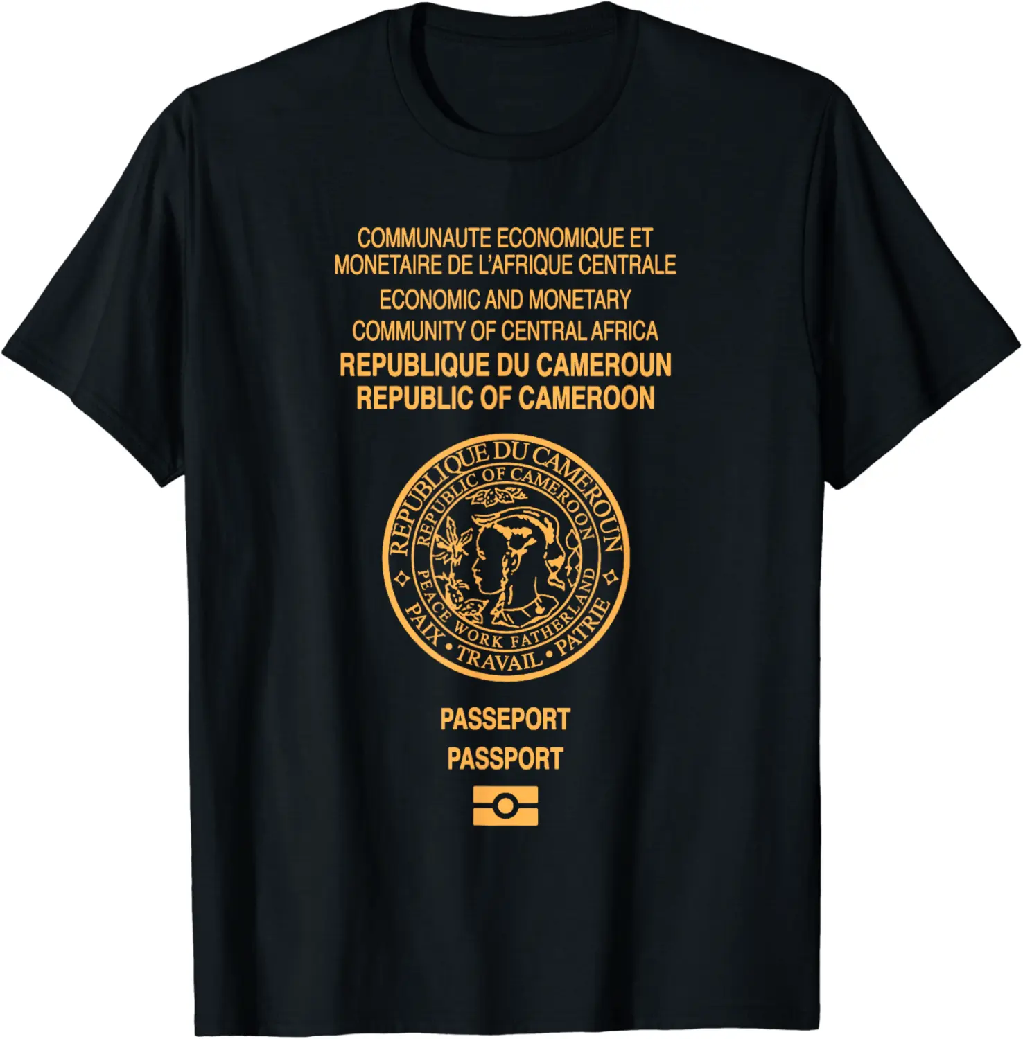 Cameroon,Cameroonian,Cameroon passport,Cameroon flag. T-Shirt - Josephroycos Shop 40B0CN9P3T4Q
