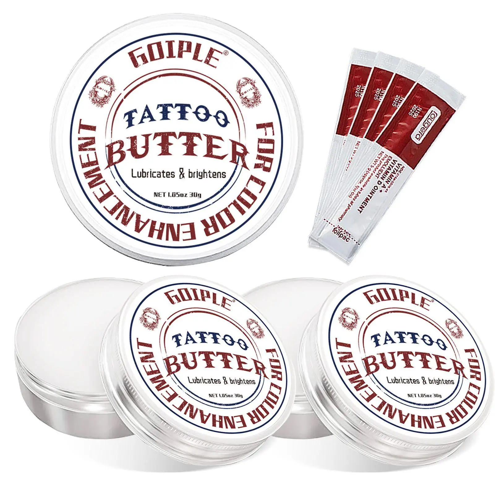 【Deals for You days】3 Counts Tattoo Aftercare Cream for Before, During, and After Tattoo Process - Scar Repair, Gel, and Protective Balm for New & Older Tattoos