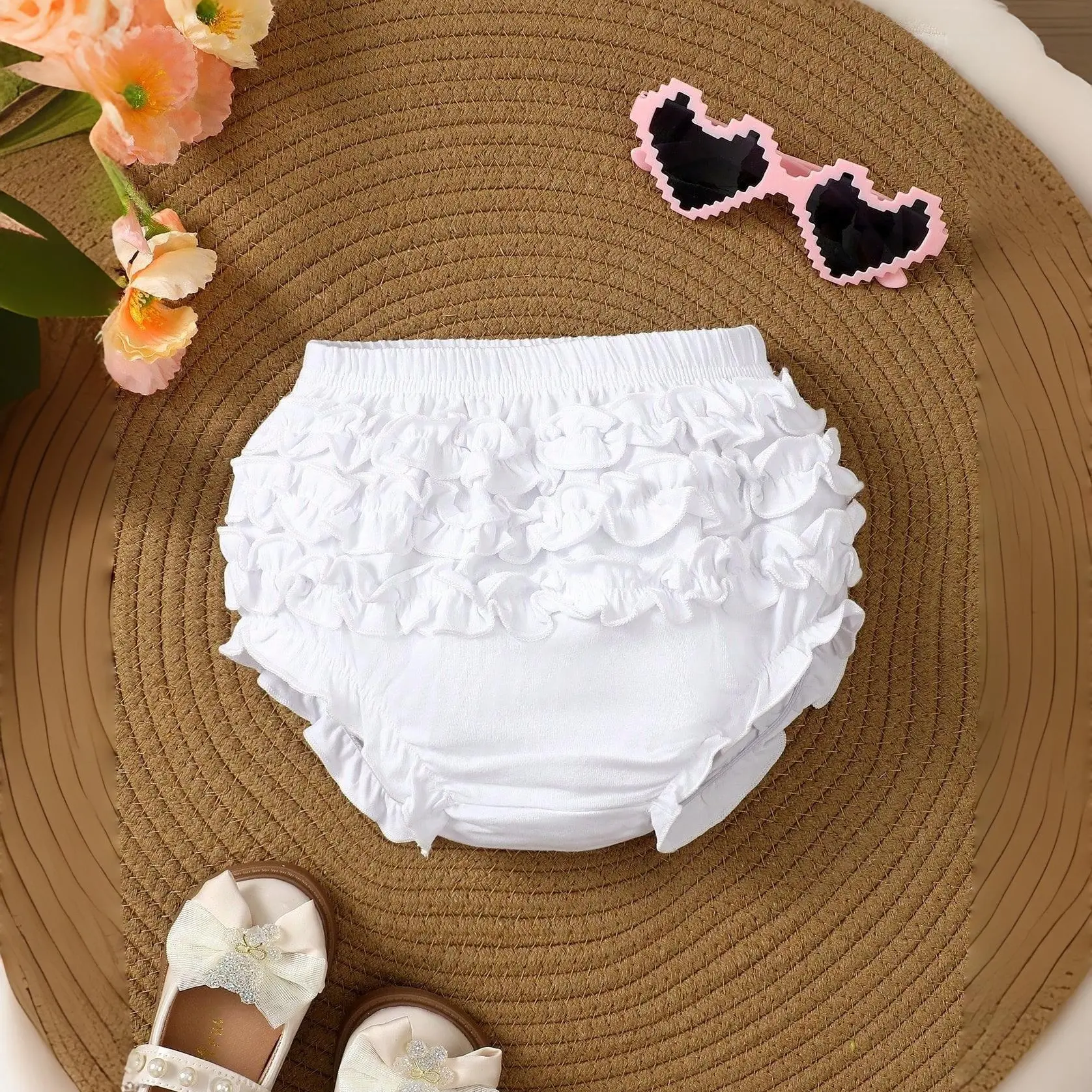 Baby Bloomers for Toddler Girls Ruffle Diaper Covers Cute Cotton Shorts Soft Comfortable for Everyday Wear