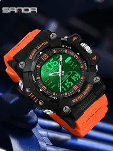 Men's Outdoor Sports Watch, 50m Waterproof, Multifunctional with Alarm, Stopwatch, Date Display, Blue & Durable Design