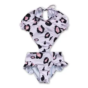 Leopard print Summer Kids Swimwear One-Pieces for Girls