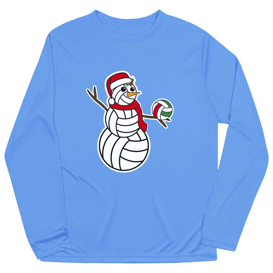Long Sleeve Performance Volleyball Graphic Tee - Moisture-Wicking, Quick-Dry Activewear with UV Protection for Gym Workouts & Outdoor Sportswear