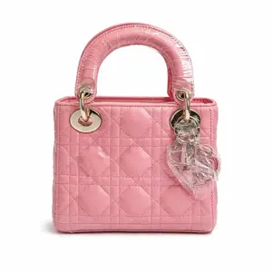 Pre-owned Dior Dior Lady Dior BJ11021050138 Lambskin Shoulder Bags Lady BJ11021050138 Lambskin Lady BJ11021050138 Lambskin Lady BJ11021050138 Lambskin Lady BJ11021050138 Lambskin Lady BJ11021050138 Lambskin Lady BJ11021050138 Lambskin Lady Mini Pink Lambs