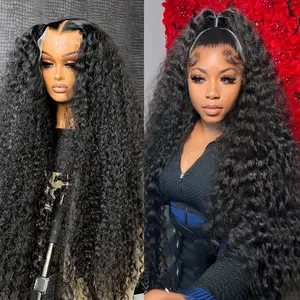 [34 Inch Only $159]13x6 Lace Frontal Wigs Human Hair Kinky Curly Frontal Wig Brazilian Wave Curly Wigs Human Hair For Women PrePlucked 180% Density Nature Black Color Vacation Hair TikTokShop SummerVibes