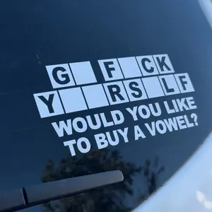 Would you like to buy a vowel vinyl car decal