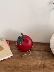 Cute Apple Mouth Bag, Easy-To-Carry AirPods Case, Mini Bag, Fashion Accessory, Unique Backpack, Ootd Essential, Stylish Companion