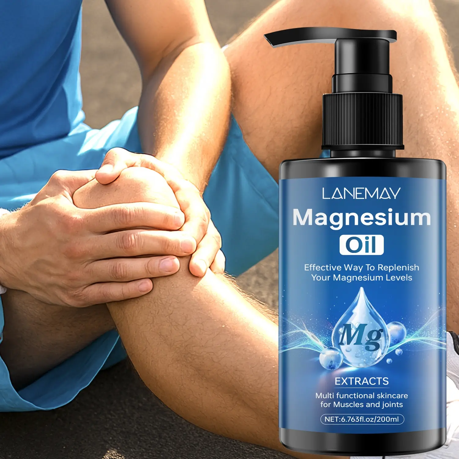 Magnesium Oil with Pure Magnesium Chloride | Topical Magnesium Oil Directly Absorbs Through Skin to Replenish Levels | Multi-Functional Care for Muscles & Joints | Ideal for Athletes & Active Lifestyle Support | Body Care, Body Oils
