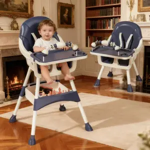 Adjustable Baby High Chair for Toddlers 1-3 Years, 3-in-1 Highchair , Height Adjustment, Locking Wheels , Portable Booster Seat for Feeding, Rest & Play