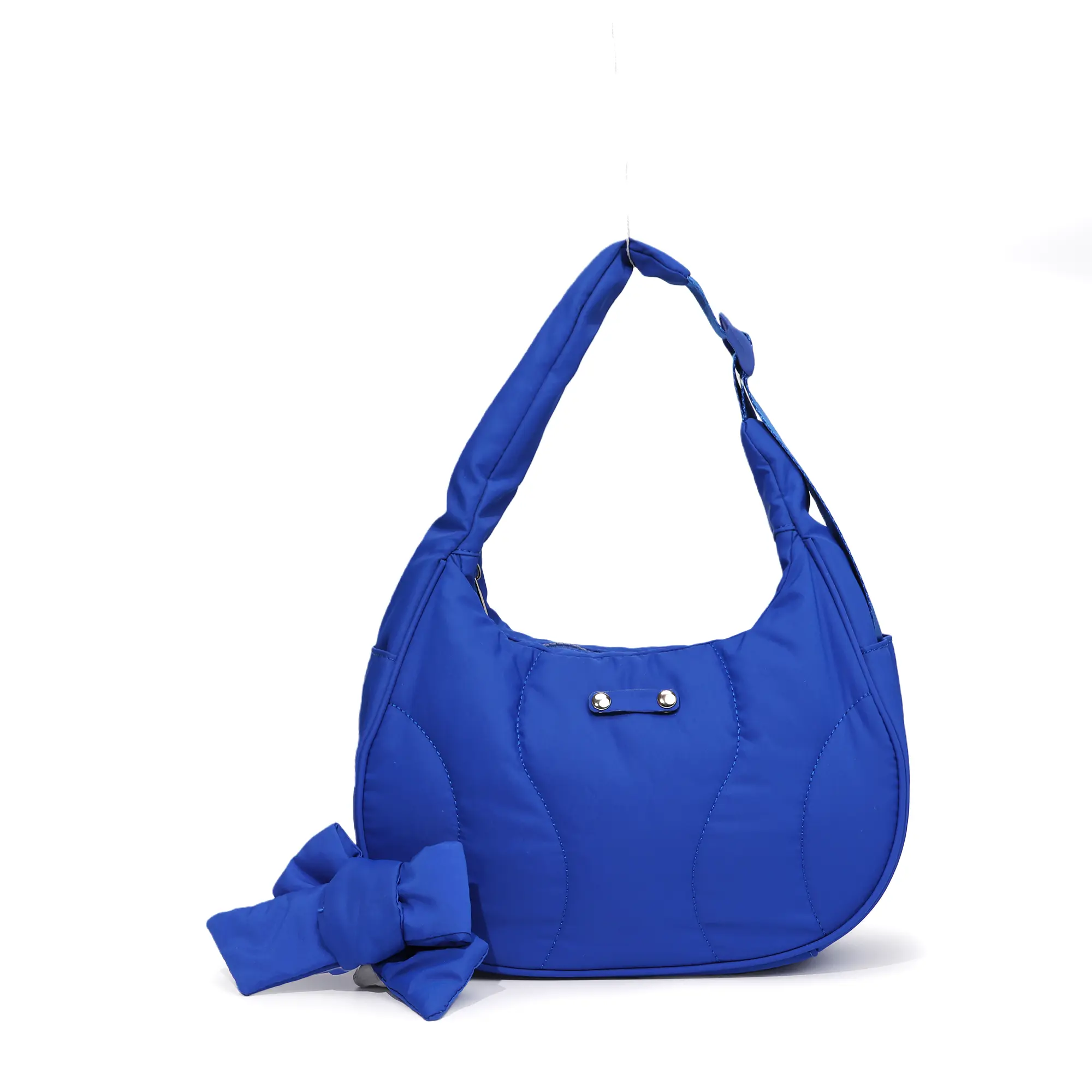 Riverich Women's Casual Quilted Purse, Puffy Crescent Nylon Shoulder Bag, Lightweight Waterproof Anti-Theft Handbag for Travel, Shoulder Purse, Adjustable Strap, Cute, Everyday Purse