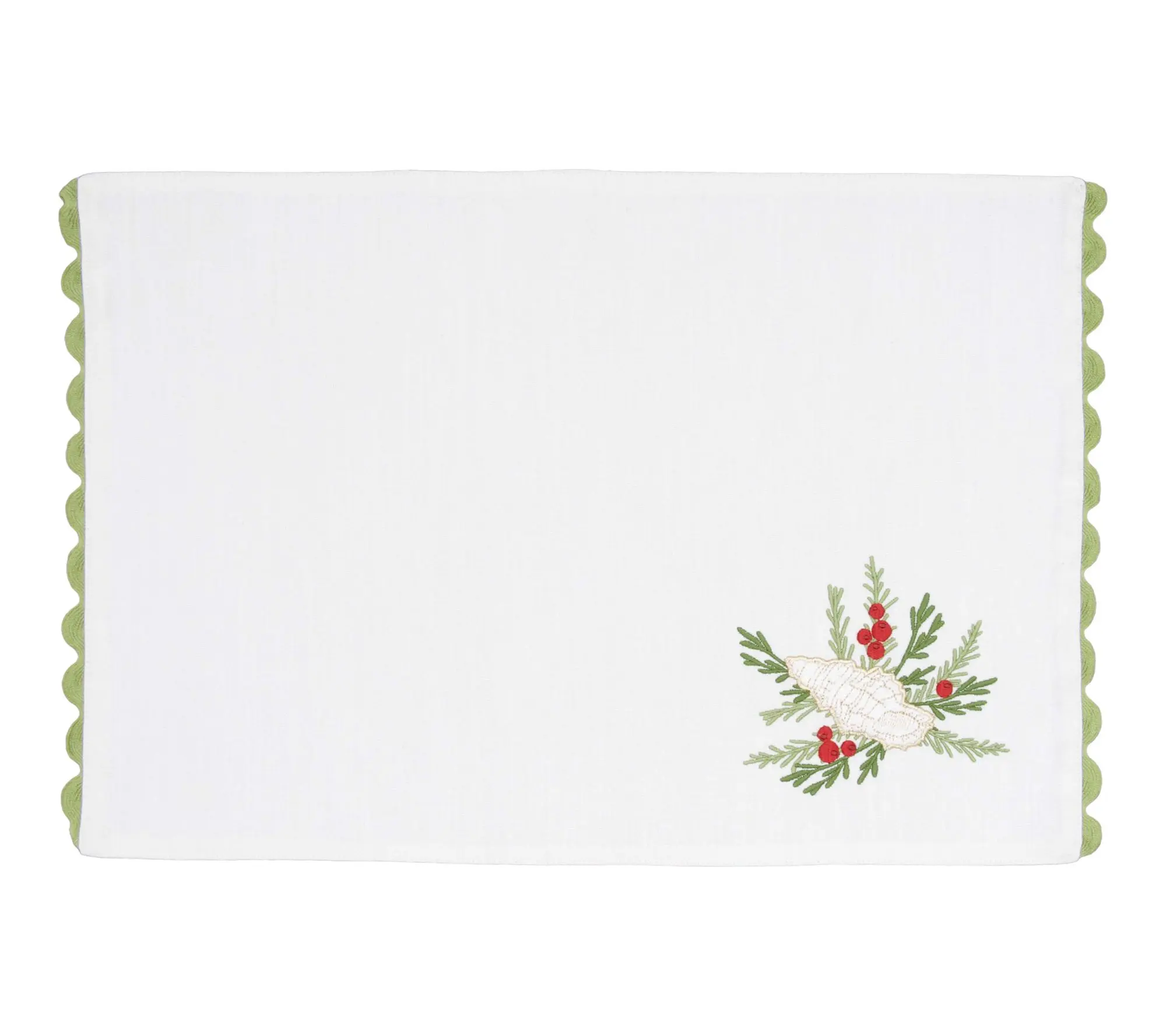 Coastal Tidings Christmas Set of 6 Placemats  by Valerie