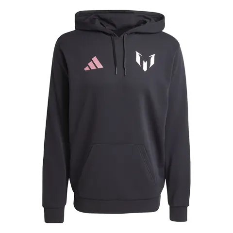 adidas Mens Messi Name & Number Graphic Hoodie Casual Outerwear Casual - Black