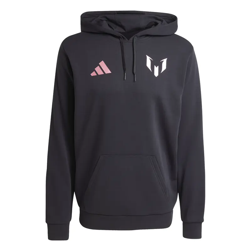 adidas Mens Messi Name & Number Graphic Hoodie Casual Outerwear Casual - Black