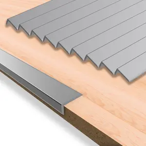 Matte Gray 10-Pack Peel and Stick Aluminum Tile Trim, Decorative Kitchen Backsplash Trim Edge, Self Adhesive Tile Liner, Tile Edge Trim, Aluminum Corner Trim Waterproof Wood