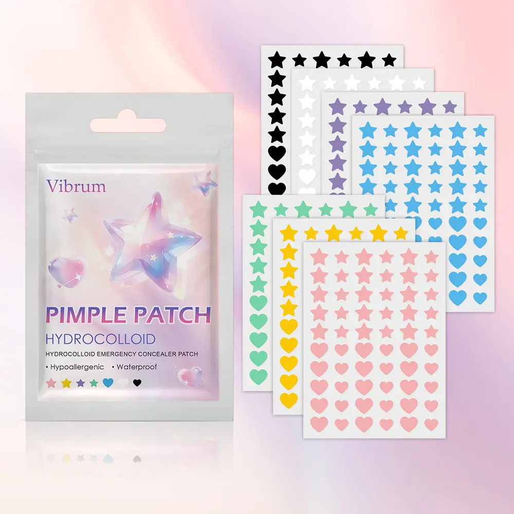 Hydrocolloid Acne Patches for Face - Star Shaped Pimple Patches for Acne Treatment - Acne Dots Spot Stickers - Zit Patches for Oily Skin - Blemish Patches Acne Care - Cystic Acne Patches Teen - Acne Healing Patch Overnight - Pimple Stickers