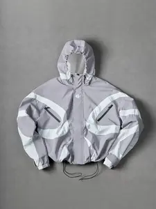 Y2K Future Tech Men's Jacket, Aesthetic Windproof Coat, Spring Fashion Item, Casual Wear Trendy Outerwear, Suitable for Any Occasion