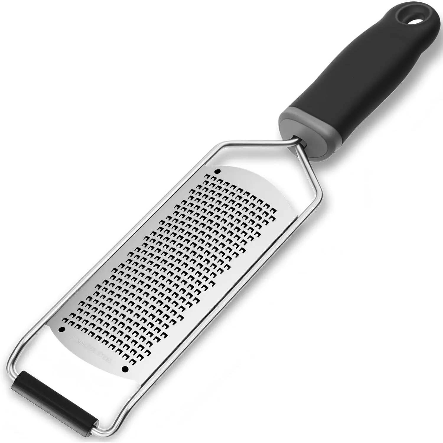 Upgraded  Zester & Cheese Grater, Grade Stainless Steel None-Slip Handle Grater for , Ginger and Garlic,Durable and Easy-To-Clean(Dishwasher Safe)