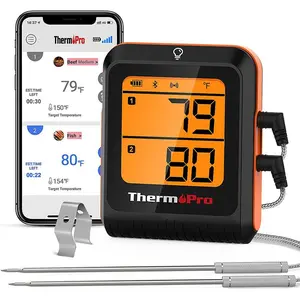 ThermoPro 650 ft Wireless Meat Thermometer Digital for Grilling and Smoking