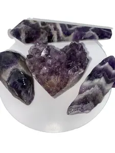 Purple Crystal Bundle which includes, Amethyst, and Purple Moonstone (Dyed) natural crystal