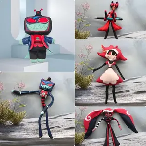 Hazbin Hotel S2 Villainous Vox Plush Toy Soft Stuffed Cartoon Doll Abstract Joint Flexible For Fans Movie TV Collectible Item
