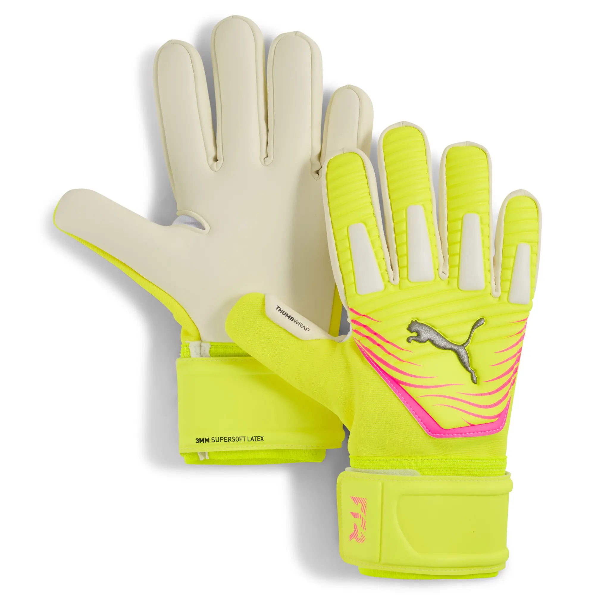 PUMA Mens Future Match Negative Cut Goalkeeper Gloves Casual - Yellow
