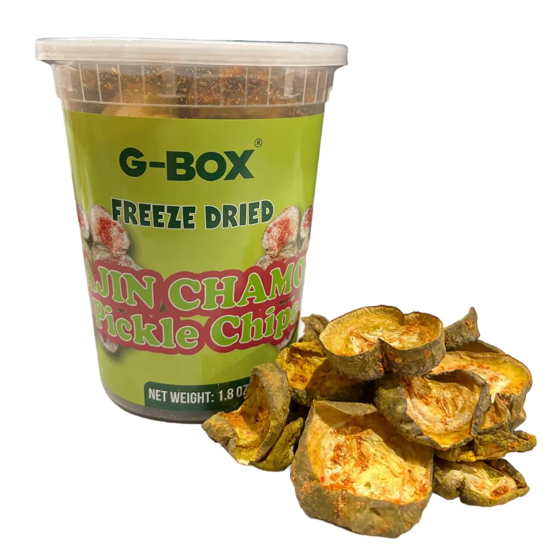 G-BOX Freeze-Dry Tajin Chamoy Pickled Chili Flavored Snacks - Crispy, Tangy Dry Pantry Food in Air-Tight Sealed Container